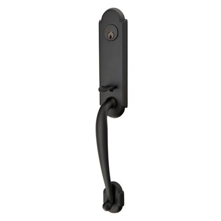 Emtek Flat Black Handleset 4323STUUS19LH 4323STUUS19LH